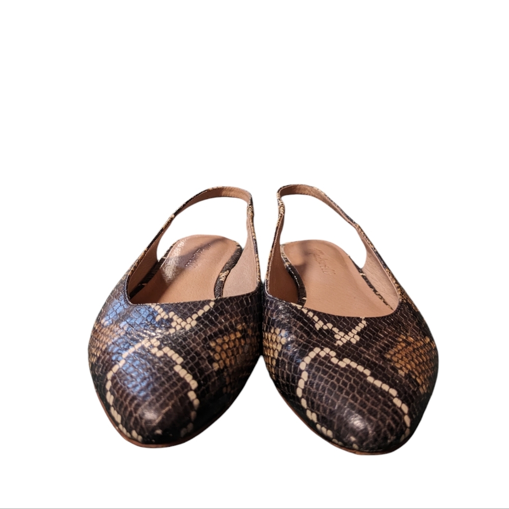 Madewell, The Margot Slingback Flat in Snake Embossed Leather, size 7.5 - Picture 7 of 7